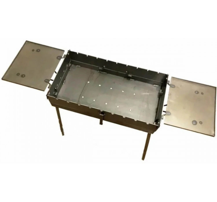 Раскладной мангал-чемодан 3 мм, на 9 шампуров со столиками