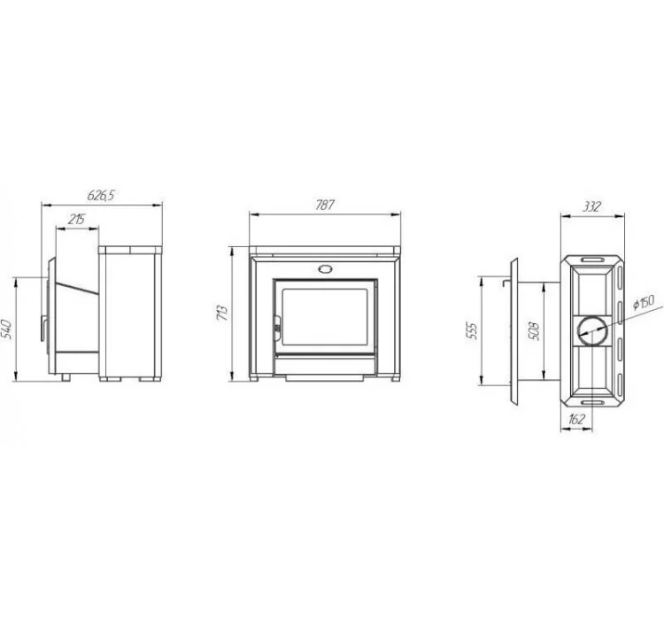 Піч-кам'янка "Горизонталь" ПКС 02 Г-КНС