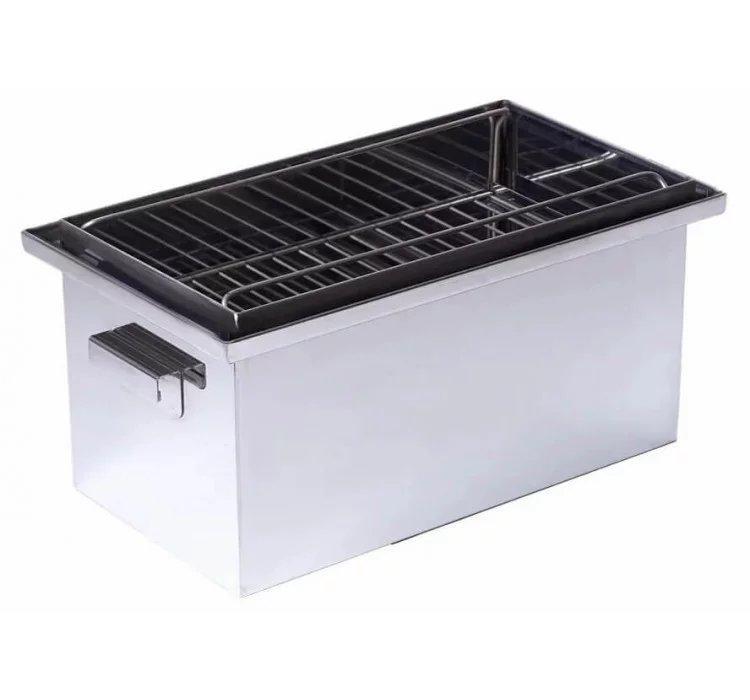 Коптильня з гідрозатвором Smoke House L DeLuxe 520х300х320 (нержавіюча сталь)