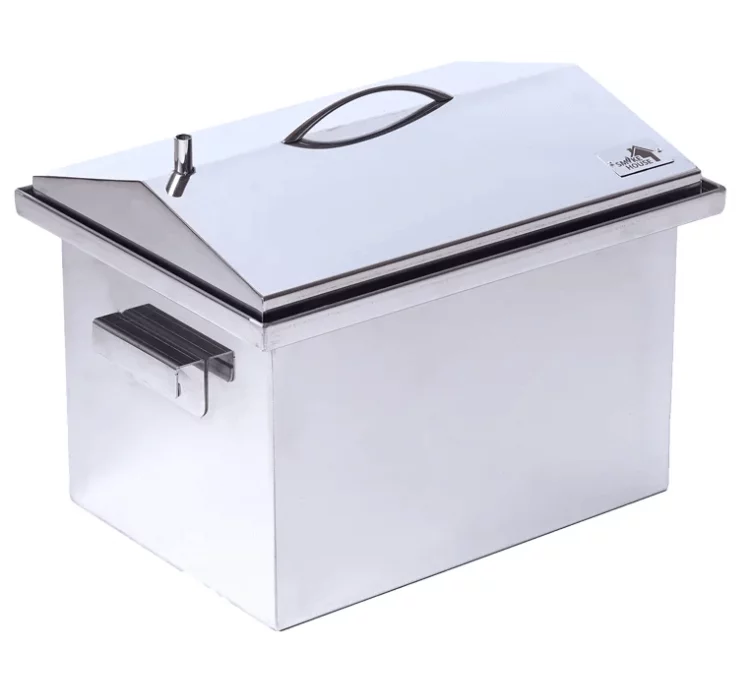 Коптильня з гідрозатвором Smoke House M DeLuxe 400х300х320 (нержавіюча сталь)