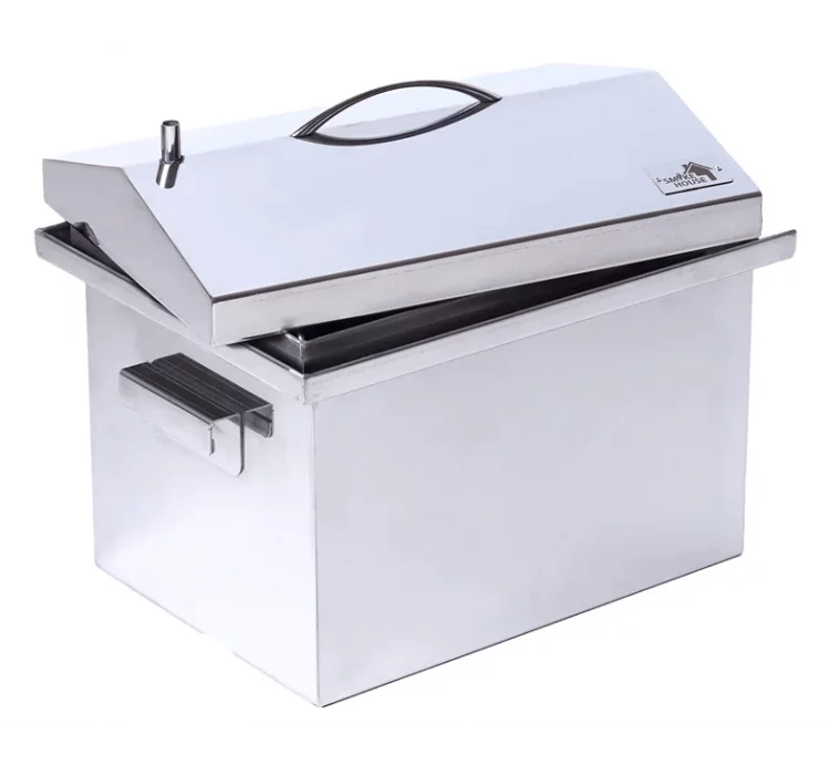 Коптильня з гідрозатвором Smoke House M DeLuxe 400х300х320 (нержавіюча сталь)
