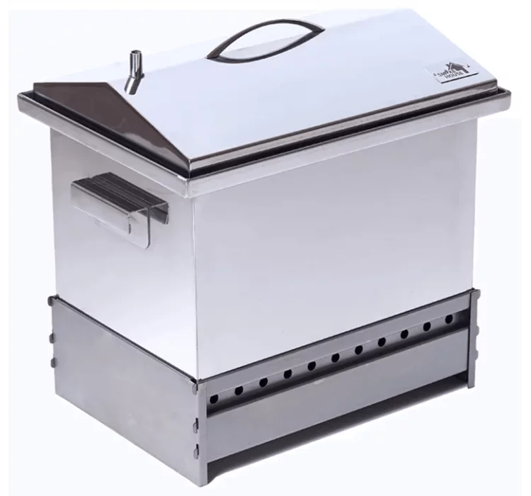 Коптильня з гідрозатвором Smoke House M DeLuxe 400х300х320 (нержавіюча сталь)