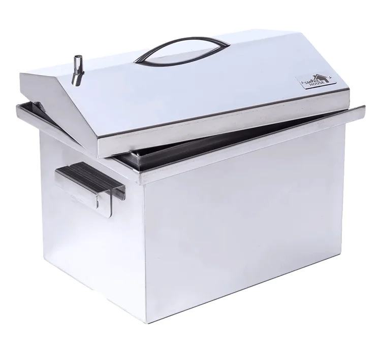 Коптильня с гидрозатвором Smoke House M DeLuxe 400х300х320 (нержавейка)