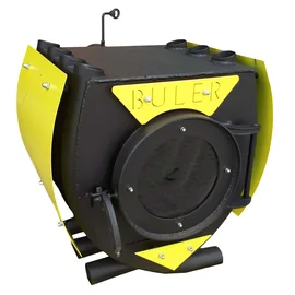 Печь-булерьян "BULLER" Тип-01 с большим стеклом, зольным ящиком и защитным кожухом