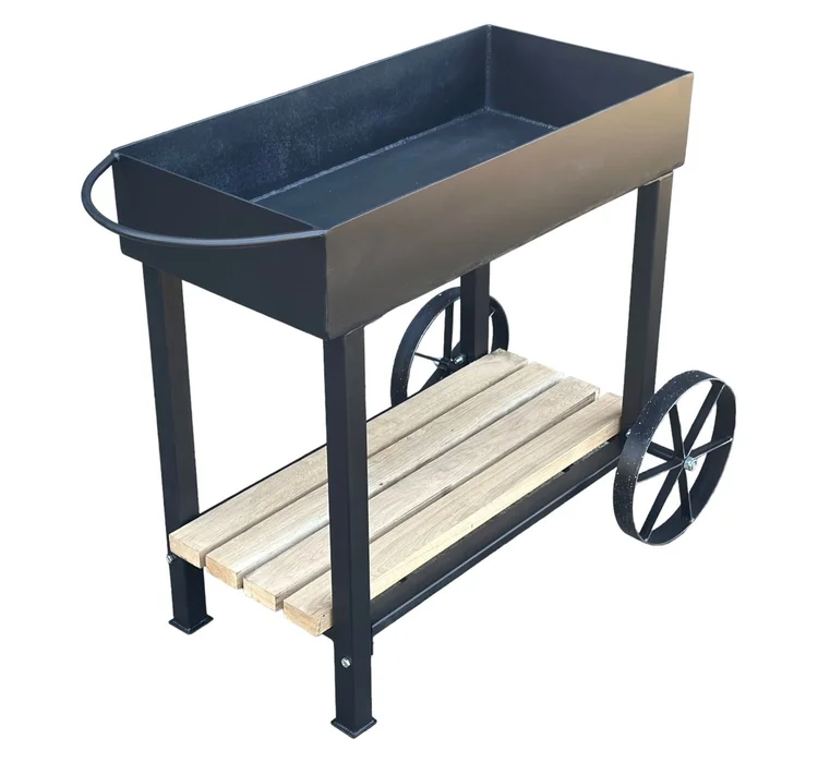 Класичний мангал Троян на колесах (сталь 4 мм)